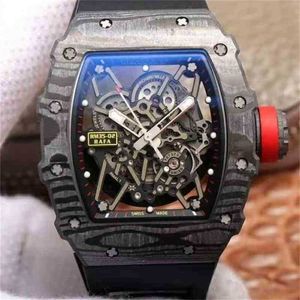 Luxury RM Wristwatch Mill Business Leisure Fashion Automatic Mechanical Millr Titta på alla koldimensioner Dimension Case Tape Mens Watch 6tx8