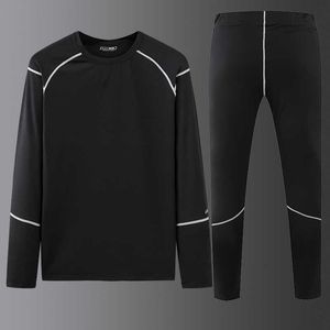 Men's Tracksuits Winter New HighQuality Thermal Underwear Suit Cotton Sports SweatAbsorbing QuickDrying Clothing G221011