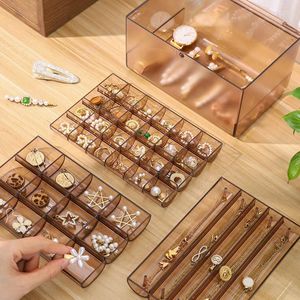 Jewelry Pouches Acrylic Jewellery Organizers Dustproof Storage Box Earring Rings Necklace Large Space Case Stand Holder Decor