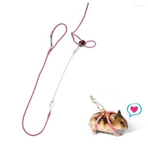 Hundehalsbänder Haustier Ratte Maus Geschirr Verstellbares Seil Frettchen Hamster Finder Glocke Zufällige Farbe Leine Leine #49174