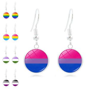 Orecchini di lusso Arcobaleno Gay Time Orecchini con pietre preziose Accessori da donna Orecchini in argento moda non sbiadiscono Gioielli con gancio per l'orecchio