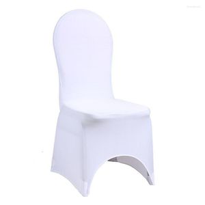 Chair Covers Wholesale 6 Pieces Spandex Stretch Cover For Wedding Decoration El Kitchen Banquet Home White Black