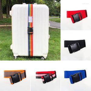 Storage Bags 1pcs Adjustable Luggage Strap Cross Belt Packing Travel Suitcase Nylon Lock Buckle Baggage Belts Camping Bag Accessories