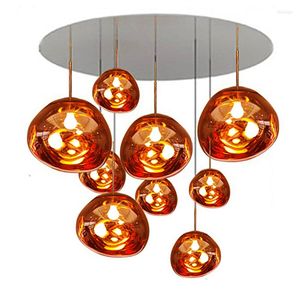 Lampadari Nordic Lava LED Moderne luci in PVC Lampade a sospensione per cucina Illuminazione per lampadari a soffitto per soggiorno Deco per interni