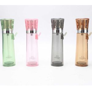 Pipa ad acqua in silicone con narghilè a luce LED Acrilico Shisha Bong Tazza per bevande Mini bong a forma di bottiglia multicolore con ciotola di vetro