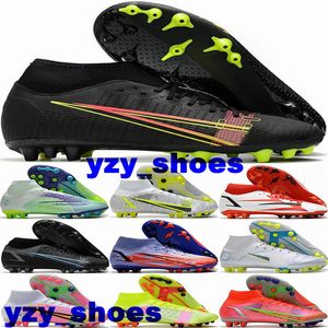 Scarpe da calcio Tacchetti da calcio Taglia 12 Scarpe da calcio Mercurial Super fly 8 Elite AG Uomo CR7 Us12 Dream Speed Eur 46 botas de futbol Sneakers Us 12 Tacchetti da calcio Neri