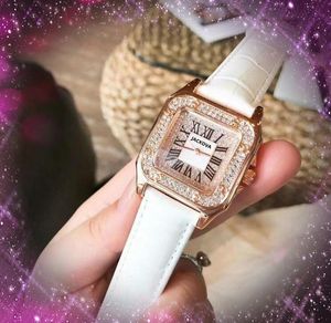 최고 브랜드 쿼츠 패션 여성 시간 시계 시계 36mm 자동 데이트 스퀘어 다이아몬드 로마 다이얼 프리미엄 인기 연인 여성 선물 체인 브레이슬릿 손목 시계