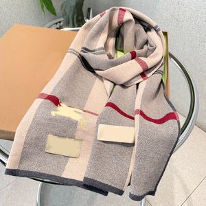 Luxusdesigner Schals für Frauen Wolle Schal Herren weiß grau gelb Farben gestrickt