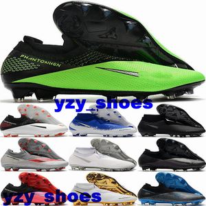 Mens Phantom Vision 2 Elite FG Size 12 Soccer Shoes Soccer Cleats Football Boots Kid US 12 Botas de Futbol Sneakers Dynamic Fit Firm Ground US12 46 Black Grey Fashion