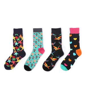 Men's Socks New Man Women Men Free SizeCotton Colorful Funny Paper Birds For Couples Lovers Gifts T221011