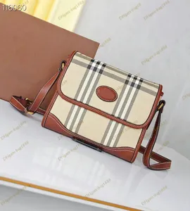 New small postman bag Limon and vintage fashion stripe plaid doll printed one shoulder messenger bag