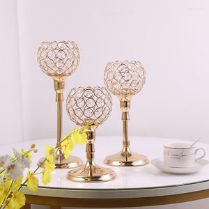 Candle Holders Creative Hollow Out Orb Crystal Holder Valentine's Day Christmas Home Party Decoration Gift Wedding Items