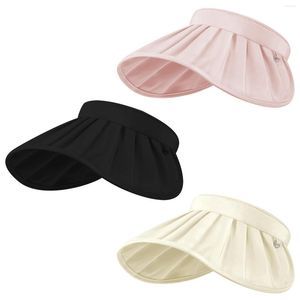 Bandanas Foldable Empty Top Shell Hat Sports Sun Visors Hats For Women Men UV Protection Beach Cap Dual Purpose Headband