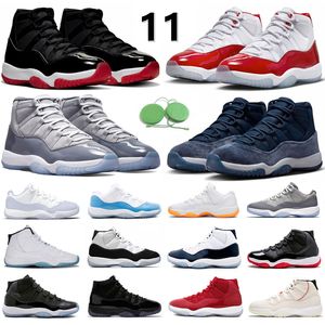 11 s Mens Basketball Shoes Cherry Midnight Navy Cool Grey Pure Violet Citrus Legend Gamma UNC Bred Low Cap Gown Concord Space Jam men women Trainer Sports Sneakers