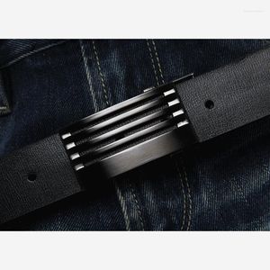 B￤lten Luxury Leather Belt Men Plate reversibelt sp￤nne med tandpetare m￶nster Business Dropship Leverant￶rer Black Brown