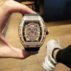 Luxury RM Wristwatch Mill Business Leisure RM052 Hela automatisk mekanisk Millr Watch Rose Gold Tape Trend Men's Watch Designer Waterproof