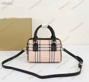 Borsa classica da donna Borsa da donna Haymarket Check Plaid Boston Pillow Bag Fashion Splice Borse a tracolla monospalla di grande capacità