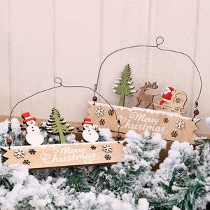 Decorações de Natal 1pc ornamentos de madeira Chirstmas Tree pendurada pingente decoração de natal para festa em casa DIY Noel Navidad 2022