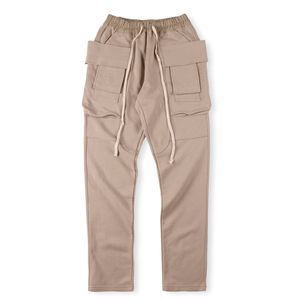 High Street Cargo Pants Slim Fit Big Pocket Men Kobiety unisex spodni hiptrouserzy