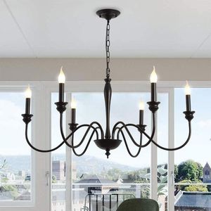 Ljuskronor ganeed rustik klassiker ledt järn ljuskrona hängande ljusarmatur hängslampa för kök levande matsal el loft bar hem