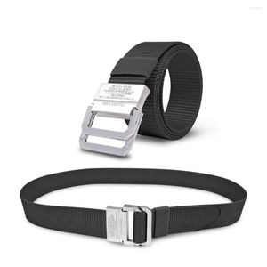 Belts Ify Drop Outdoor Tactics Teen Fashion Style Alloy Buckle Imitation Nylon Strap Leisure Tail Clip Stripe Male Belt