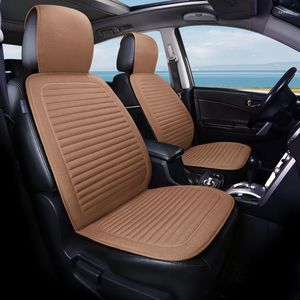 Araba koltuğu, otomotiv iç kamyon SUV minibüsü için backrest nefes alabilen otomatik ön yastık koruyucusu ile evrensel keten kapağı kapsar