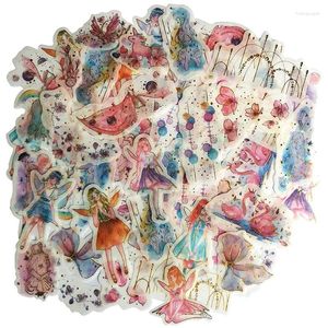 Gift Wrap 60PCS Cute Washi Paper Fairy Tale World Sticker Set Kawaii Fairies Girl Cherry Flower Dream Catcher For Scrapbook