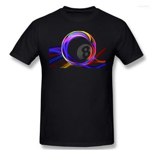 Herr t-skjortor herr t-shirts män kläder biljard t-shirt färgglad 8-ball mode kort ärm