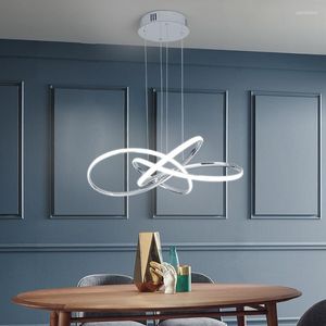 Lampade a sospensione Luci a LED moderne placcate in cromo/oro per sala da pranzo Lampada a sospensione per letto da cucina 90-260V