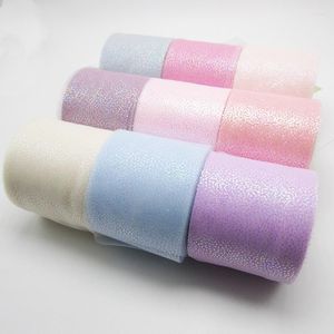 Decorazione per feste 6cm 25yards Star Shiny Tulle Rolls Nastro Bowknot per decorazioni di nozze di compleanno Forniture Baby Shower Tutu Skirt