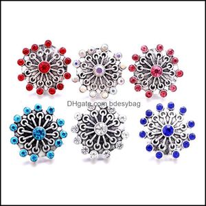 Verschlüsse Haken Großhandel Strass Verschluss 18 mm Druckknopf Feuerwerk Form Verschluss Metall Charms für Druckknöpfe Schmuckzubehör Lieferant Dhczn