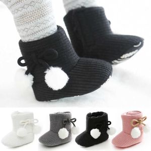 Boots New Baby Girl Boys Winter Shoes Solid Fashion Toddler First Walkers Kid Y2210