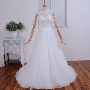 Wedding Dress Casamento Lace Appliques Vestido De Noiva 2022 Fashionable A-line Button Bride Dresses