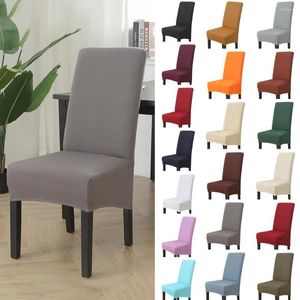 Крышка стула с твердым цветом reten spandex Съемный чехол для столовой Home Party Wedding El Decoration Housse de Chaise