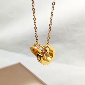 Złote designerskie naszyjniki luksusowe łańcuchy naszyjnika dla nastolatków modny tiktok dla damskich męski naszyjnik podwójny pierścień