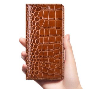 Cell Phone Cases Crocodile Genuine Flip Leather Case For Realme X XT X2 X3 i i S i i Pro Narzo A i A Phone Wallet Cover W221012
