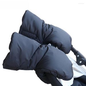 Stroller Parts Winter Baby Warmer Gloves Waterproof And Universal Pram Accessories With Thicken Fleece