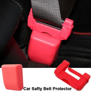 Universal Car Safety Anti Scratch Dust Case Seat Belt Buckle Clip Protective Cover Set Silicone Automobiles Interior Accessories Auto Protector