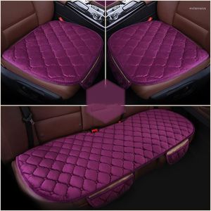 Araba koltuğu, SUV için Backrest Backrest Bağlanmamış Kayılmaz Otomatik Sıcak Yastık Koruyucu Olmadan Evrensel Kış Peluş Kapağını Kapsar