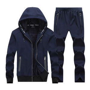 Erkek Eşofman Yeni Erkek Eşofman Yüksek Kalite Erkekler Rahat Kapüşonlular Spor Takımları Moda İki Adet Hoodiepants Setleri Büyük Boy XL XL G221011