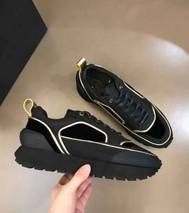 Luxury Men Sneaker Shoes Suede Nylon Mesh Runs Racer Low-Top Sport Shoe White TPU Platform Chunky Soles Casual Walking EU38-46