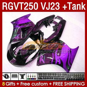 Fairings & Tank OEM For SUZUKI RGVT RGV 250CC 250 CC 1997-1998 Bodys 161No.179 RGV250 VJ23 SAPC RGVT250 RGV-250 97 98 RGVT-250 RGV-250CC 1997 1998 ABS Fairing purple flames