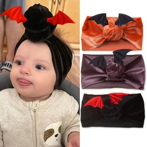 Neue Samt Baby Turban Stirnband Neugeborenen Halloween Headwaps Mädchen Runde Knoten Stirnband Säuglings Haar Zubehör Kinder Groß