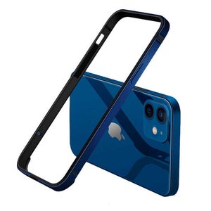 Cas de téléphones portables Case de pare-chocs pour iPhone 14 Pro Max 14max iPhone14 Luxury Aluminium Metal Silicone Phone Frame Blue Black Accessoires W221012