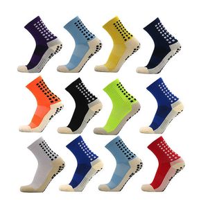 Herrstrumpor Nya sport Anti Slip Soccer Cotton Football Grip Socks Square Men Calcetines Samma typ som Trusox T221011