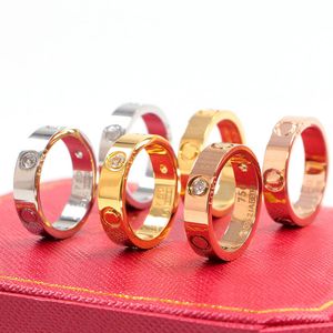 love screw ring mens rings classic luxury designer jewelry women Titanium steel Alloy Gold-Plated Gold Silver Rose Never fade Not allergic 5mm