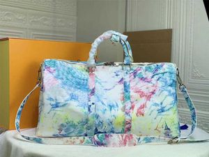 2022 Top luxury fashion travel bag duffle bags brand designer genuine leather luggage handbags large capacity sport bag