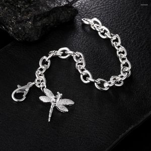 Link Bracelets Dragonfly Bracelet For Women Luxury Charm Friendship Aesthetic Designer Jewelry Wholesale Gift Female