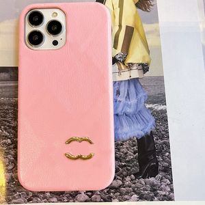 Casos de telefone celular da caixa de designer para iPhone 14 Pro Max 13 12 11 XS Luxo Classical Cheque Padr￣o Pink Phonecase Choque ￠ prova de choque Shell