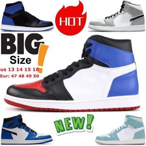 1 1S High Basketball Shoes Big Size 14 15 16 Patent Gold shadow Game Royal Toe Turbo Green Top 3 Designer Sneakers Womens Mens Luxury Trainers Long Sizes 48 49 50 With Box